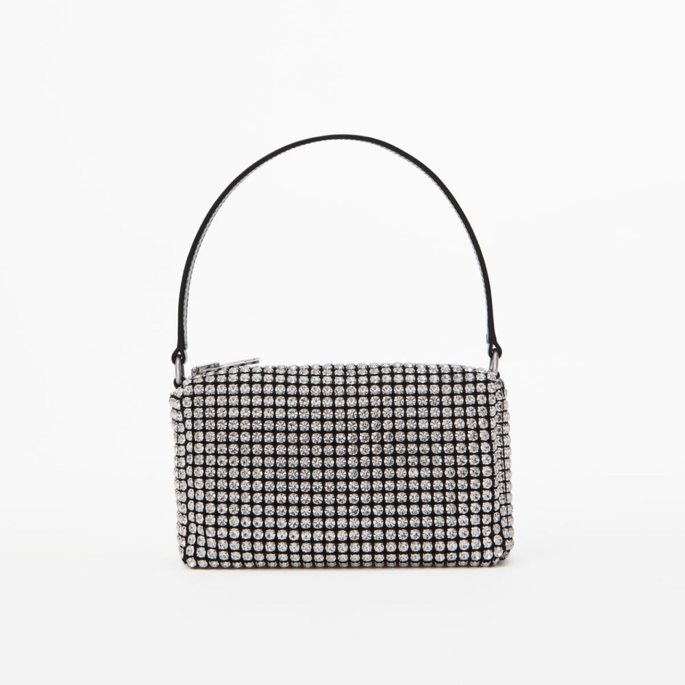 COPY - Alexander wang heiress pouch in rhinestone mesh